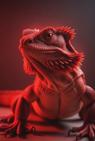 100% Red Monster Translucent Bearded Dragons